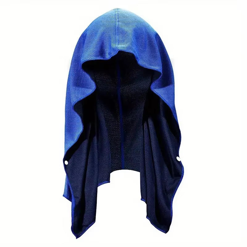 Cooling Hoodie Towel Sweat Absorption Extra Soft Sun Protection Quick Drying Sweat Towel Neck Wrap Sports Supplies