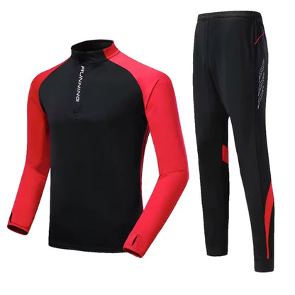 2024Winter Football Jersey Kids Men Long Sleeve Sports Tracksuit Survetement Football Jersey Pant Outdoor Running Training Suit