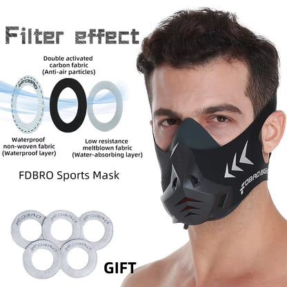 MMA Cardio Workout 3.0 Running Resistance Elevation Endurance Mask for Riding Face Fitness High Altitude Training Sports Mask