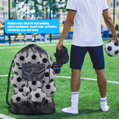 Drawstring Sports Ball Bag Football Mesh Bag Basketball Backpack Football Soccer Volleyball Ball Storage Bags Swimming Gear Bag