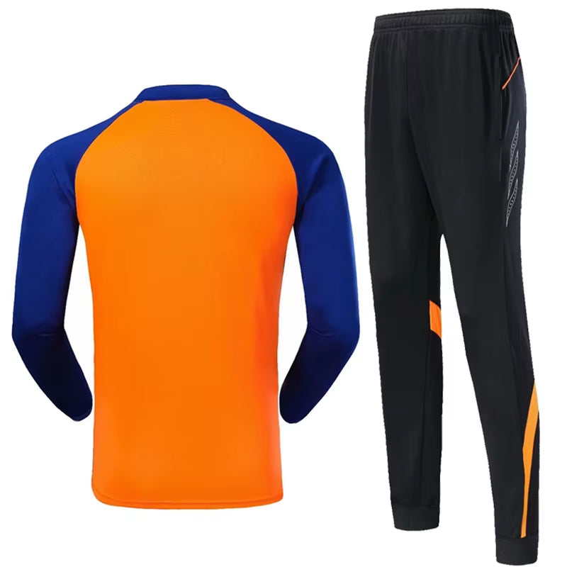 2024Winter Football Jersey Kids Men Long Sleeve Sports Tracksuit Survetement Football Jersey Pant Outdoor Running Training Suit