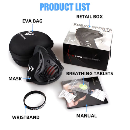 MMA Cardio Workout 3.0 Running Resistance Elevation Endurance Mask for Riding Face Fitness High Altitude Training Sports Mask