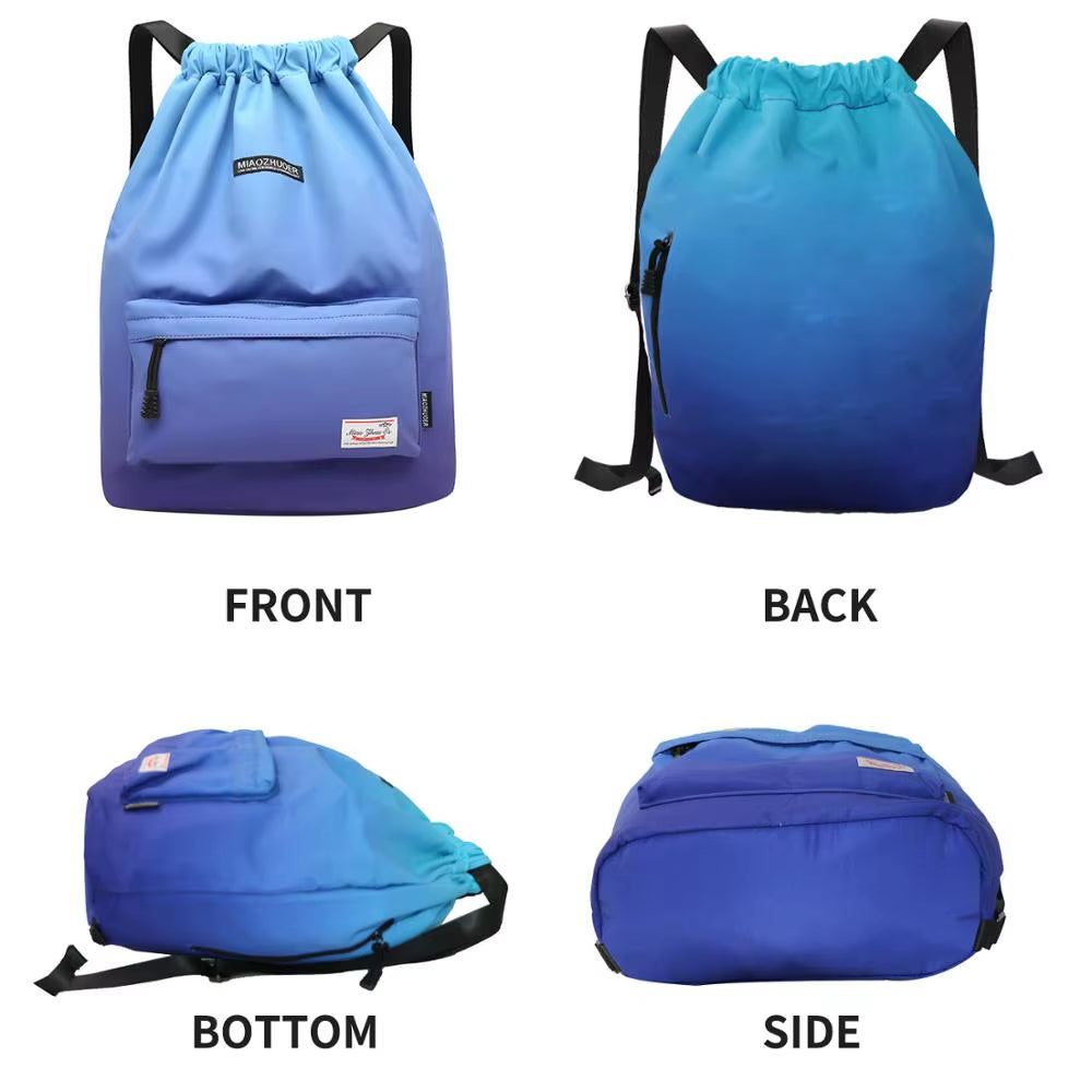 Bag Summer Waterproof Gym Bag Sports Bag Travel Drawstring Bag Outdoor Bag Backpack for Training Swimming Fitness Bags Softback