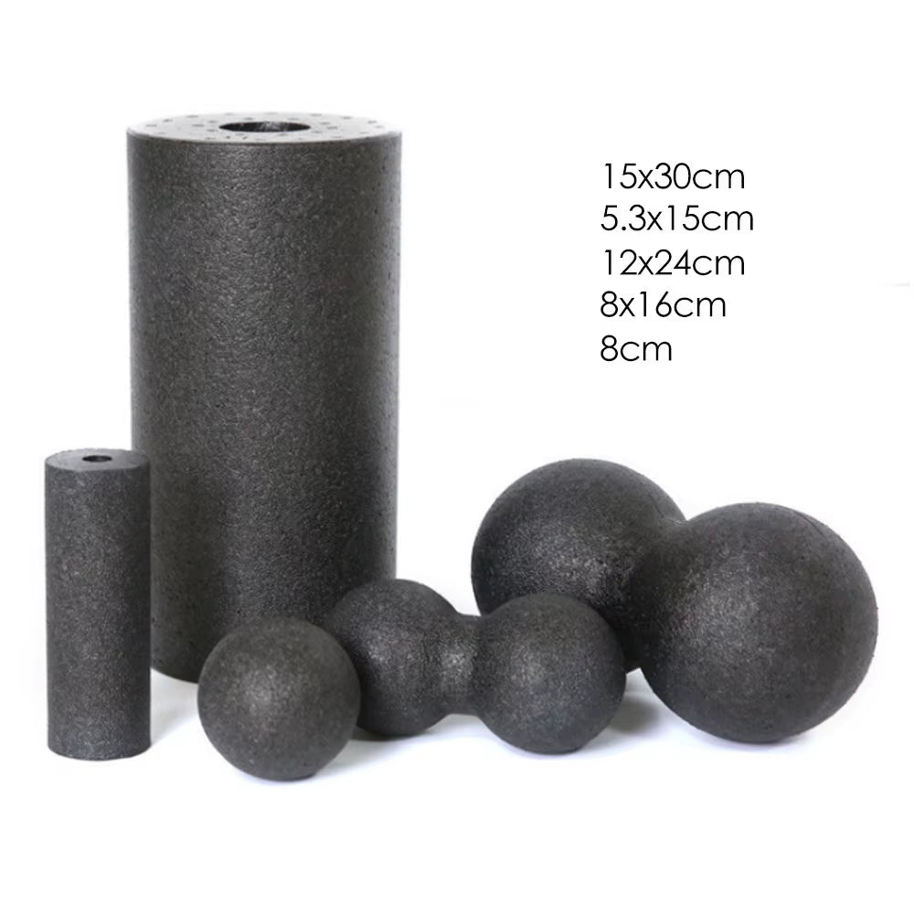 5Pcs Yoga Massage Foam Rollers Fascia Balls Yoga Column EPP High Density Fitness Roller &Ball Leg Back Neck Massager Pain Relief